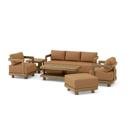 Anderson Teak Granada 6-Piece Deep Seating Set with Ottoman & Side Table | Anderson Teak