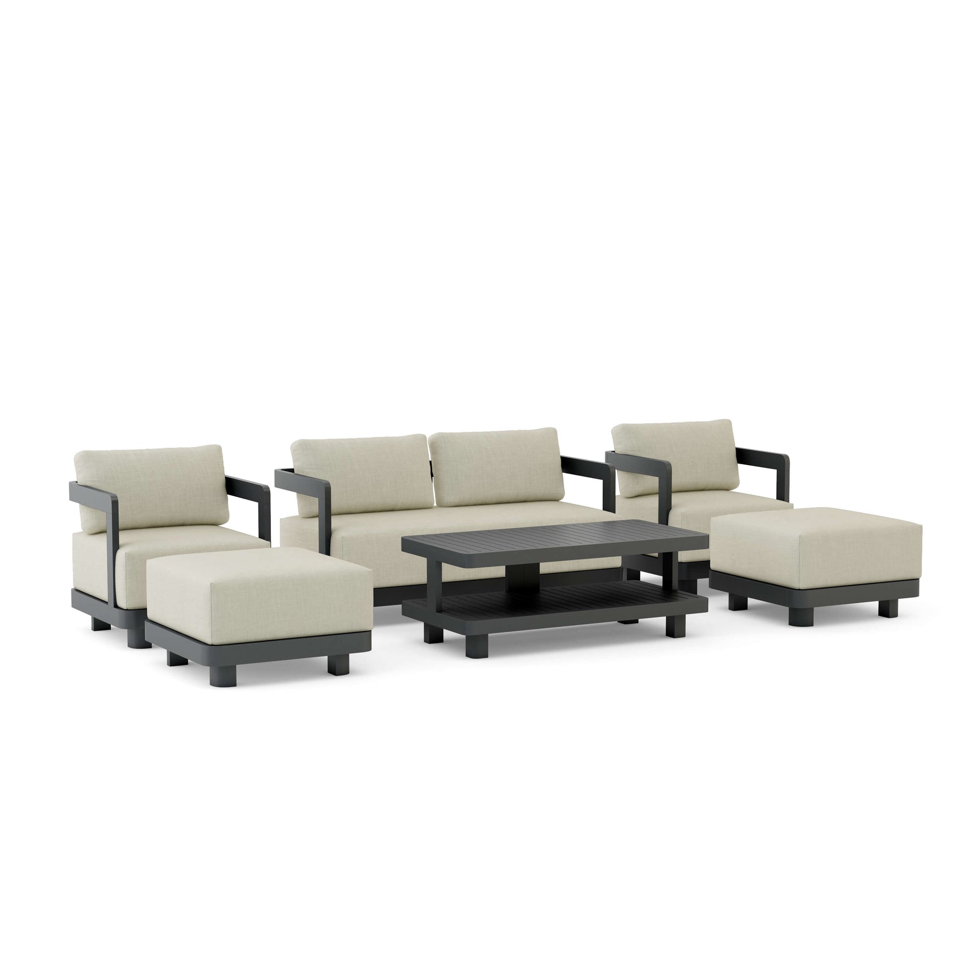 Anderson Teak 6-Piece Granada Aluminum Deep Seating | Anderson Teak