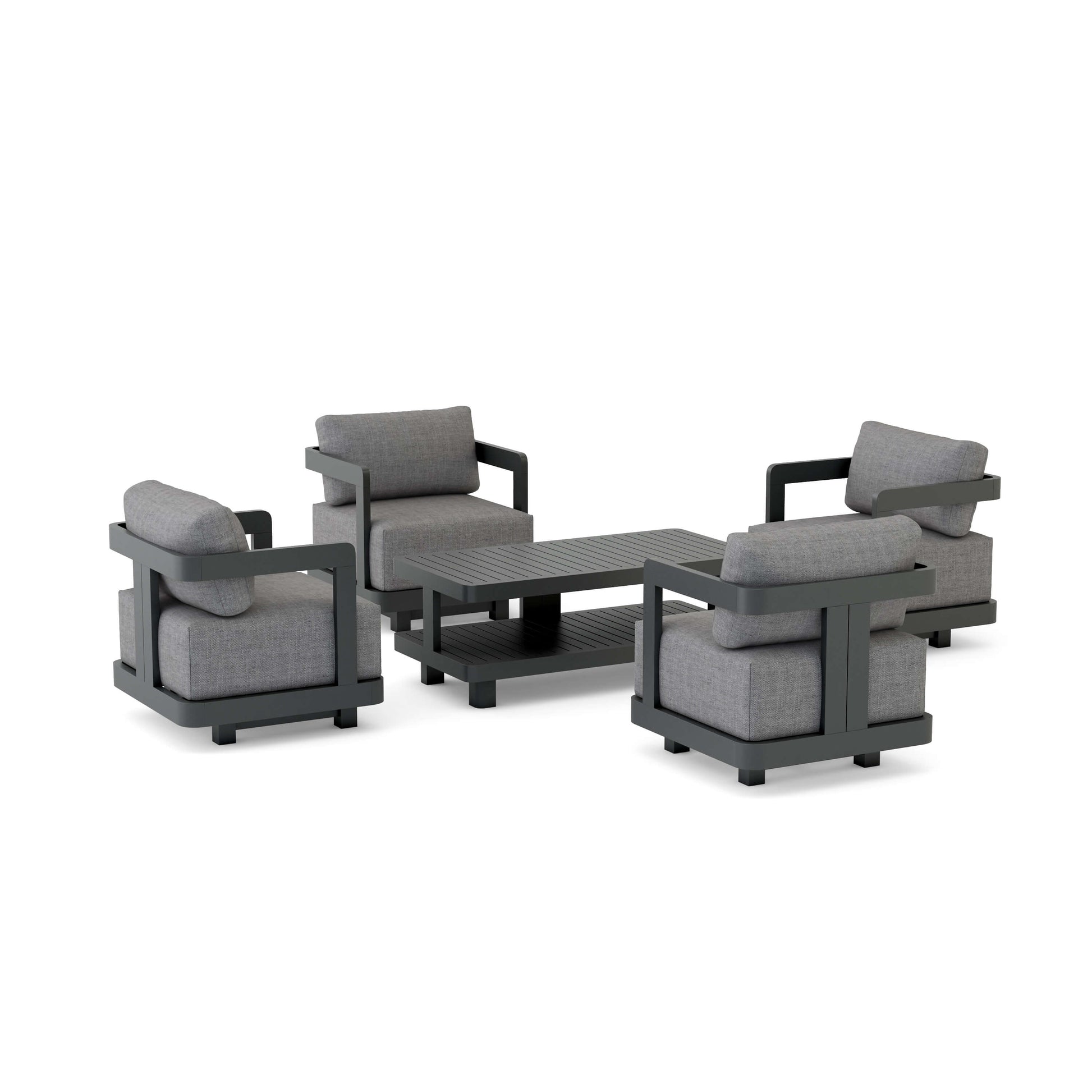 Anderson Teak 5-Piece Granada Aluminum Deep Seating | Anderson Teak