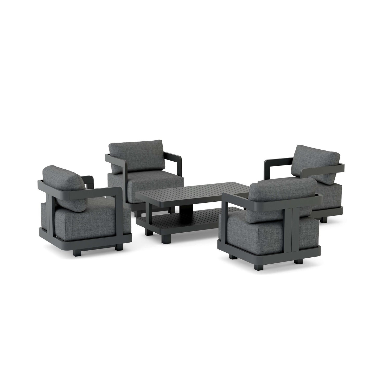 Anderson Teak 5-Piece Granada Aluminum Deep Seating | Anderson Teak