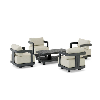 Anderson Teak 5-Piece Granada Aluminum Deep Seating | Anderson Teak