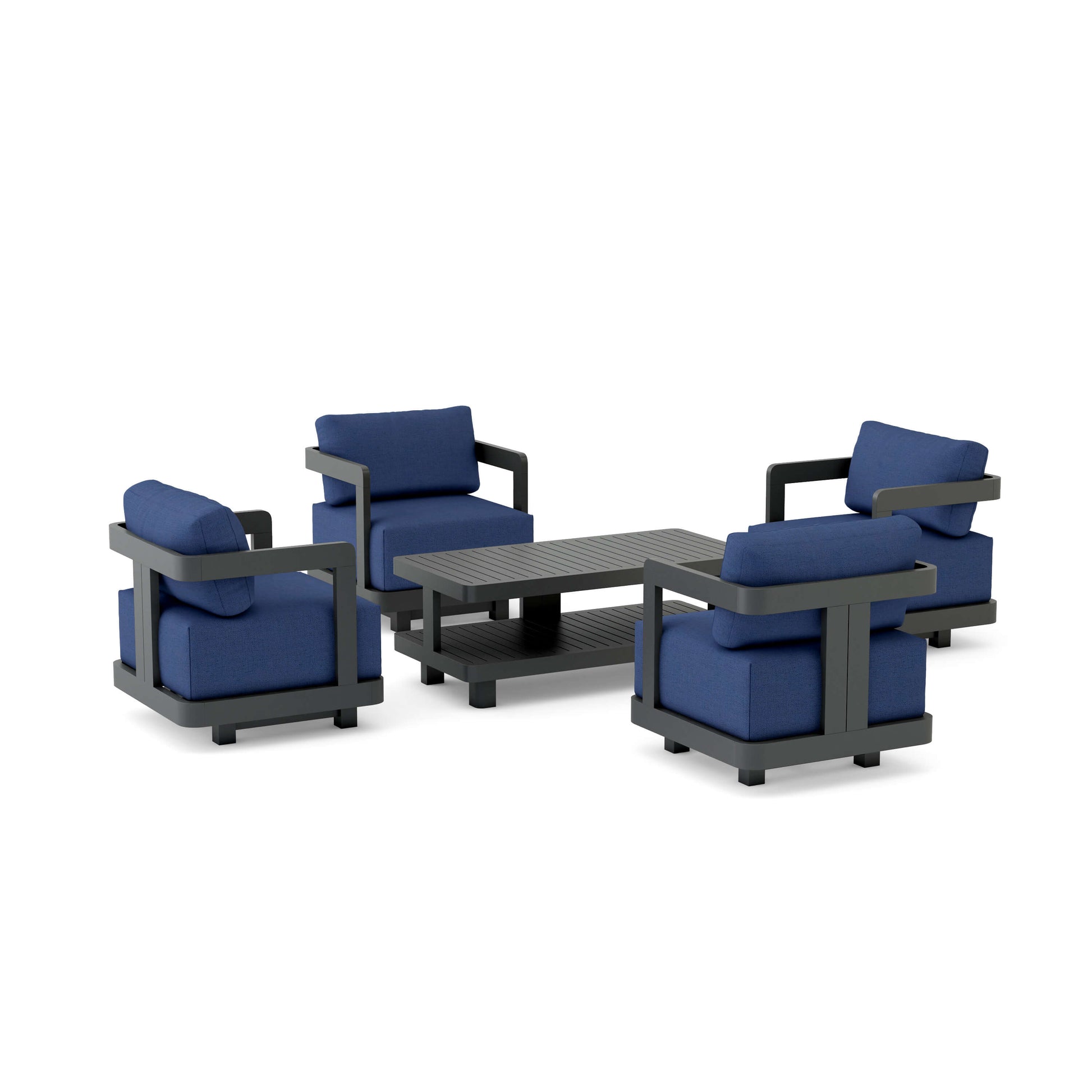 Anderson Teak 5-Piece Granada Aluminum Deep Seating | Anderson Teak