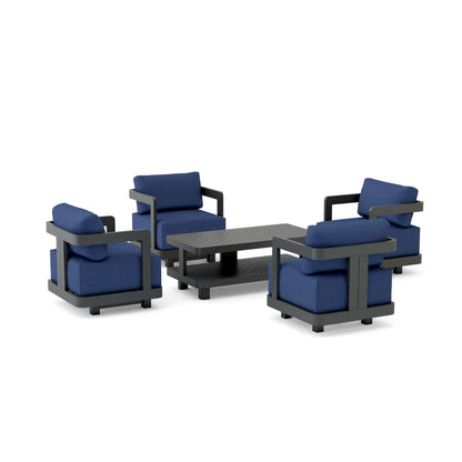 Anderson Teak 5-Piece Granada Aluminum Deep Seating | Anderson Teak