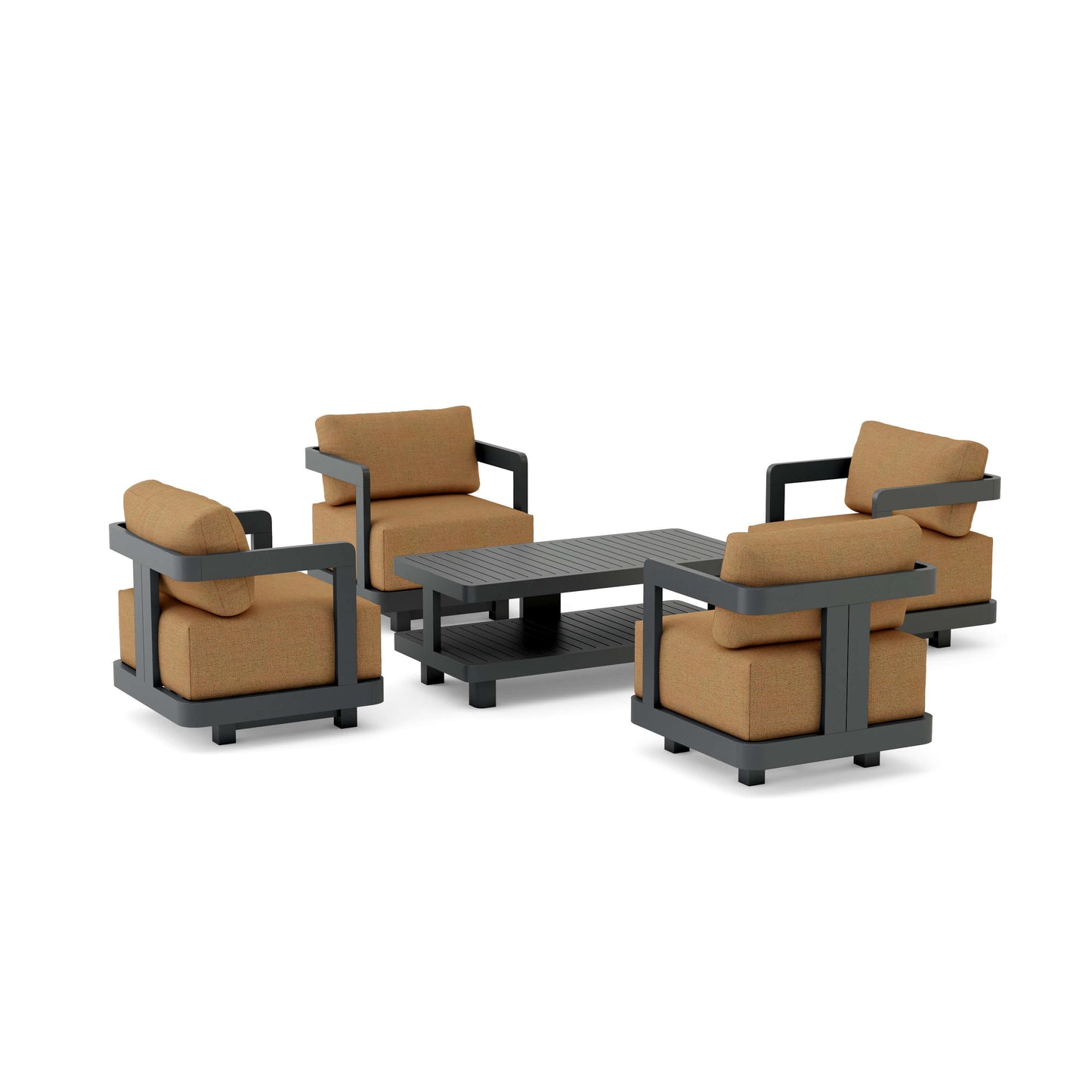 Anderson Teak 5-Piece Granada Aluminum Deep Seating | Anderson Teak