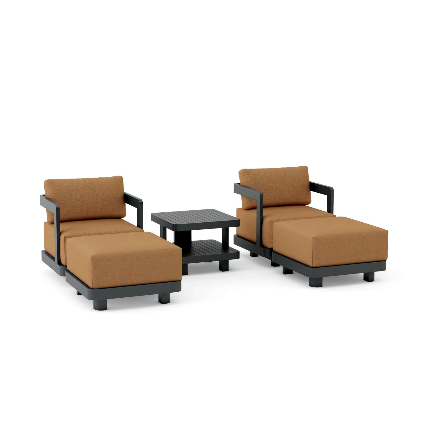 Anderson Teak 5-Piece Granada Aluminum Deep Seating | Anderson Teak