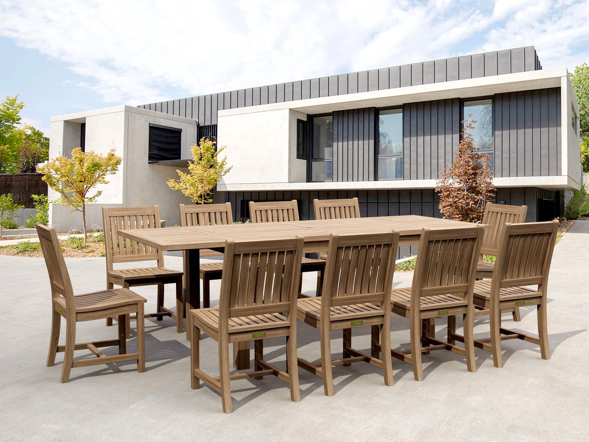 Anderson Teak Bahama Rialto 11-Piece Rectangular Dining Set | Anderson Teak Bahama Collection