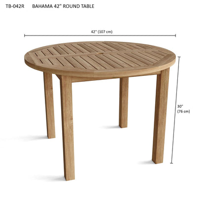 Anderson Teak Bahama 42" Round Table | Anderson Teak Bahama Collection