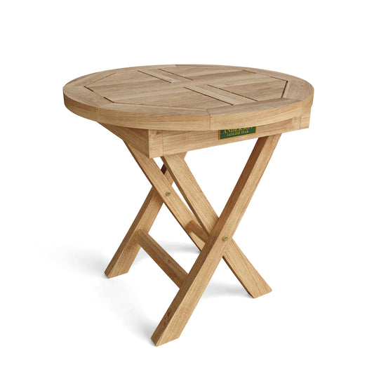 Anderson Teak Bahama 20" Mini Side Round Folding Table | Anderson Teak Bahama Collection