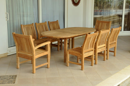 Bahama Sahara 9-Pieces 78" Oval Dining Set — View 3