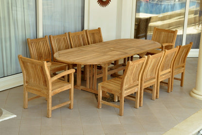 Sahara Dining Side Chair 11-Pieces Oval Dining Set — View 3