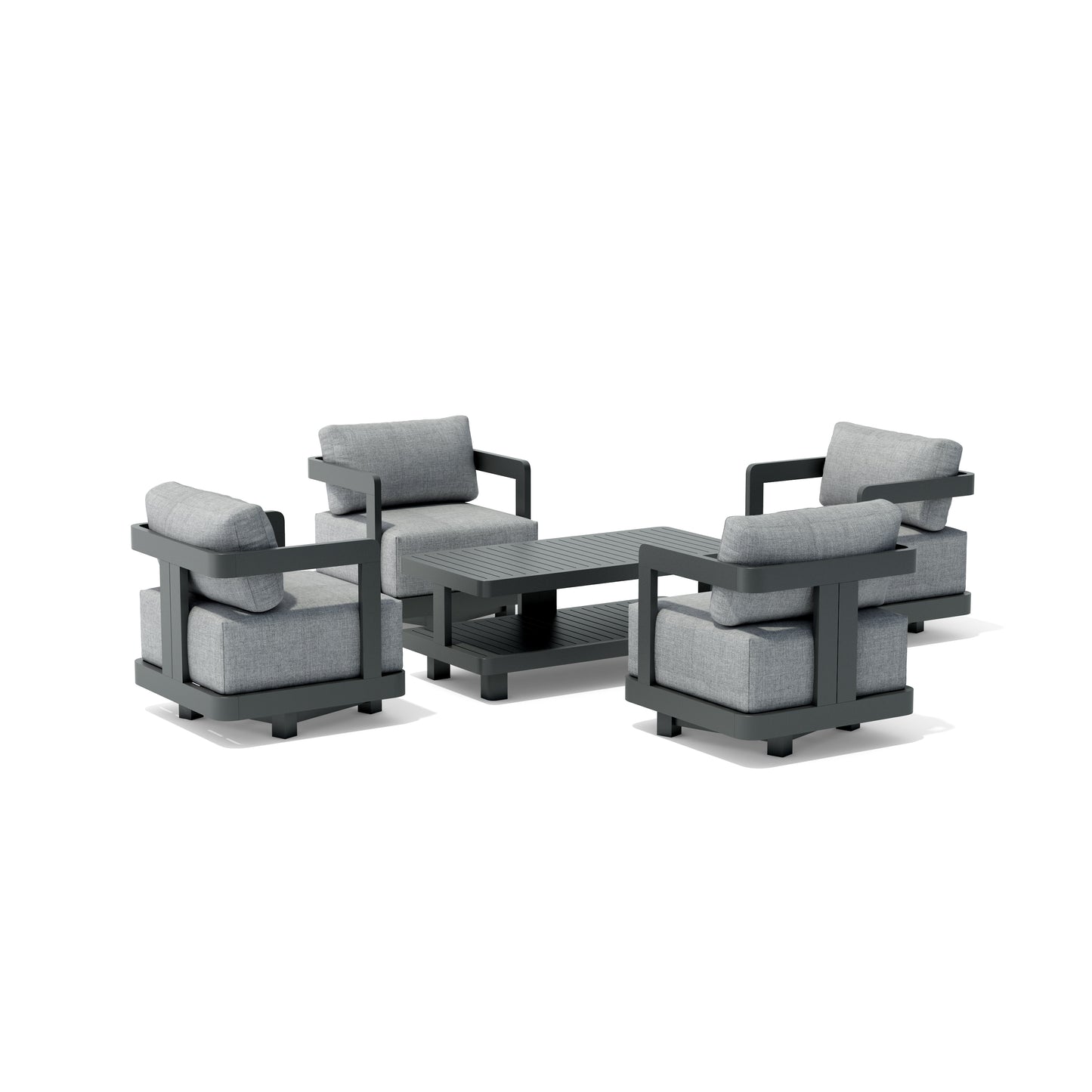 SET-904-AL 5-pc Granada Aluminum Deep Seating — View 3