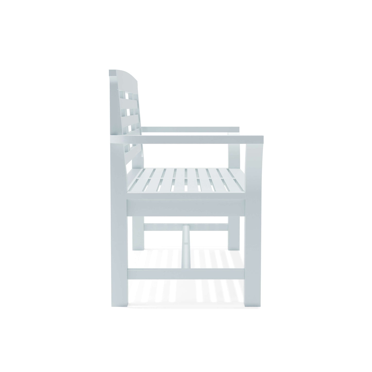 Sakura 2-Seater Teak Bench In White Finish — View 5