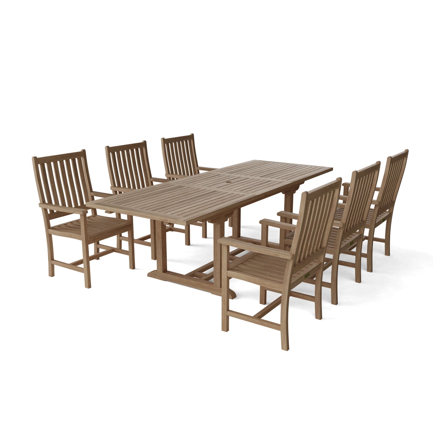 Bahama Wilshire Armchair 7-Pieces Extension Dining Set — View 2