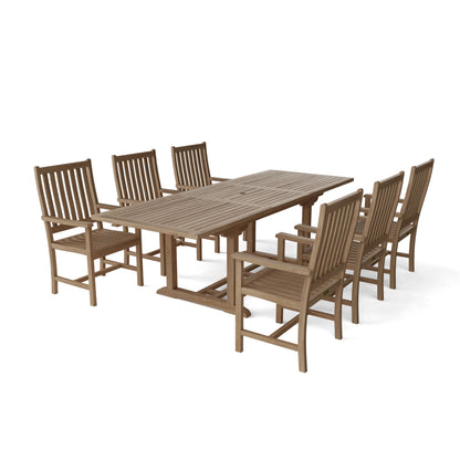 Bahama Wilshire Armchair 7-Pieces Extension Dining Set — View 2