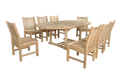 Bahama Sahara 9-Pieces 87" Oval Dining Set — View 4