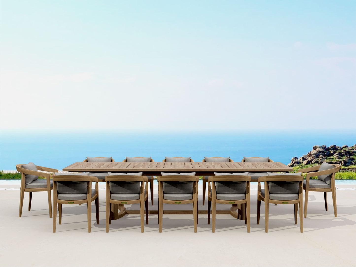 SET-367 13-pc Toscana Extension Dining Table Set