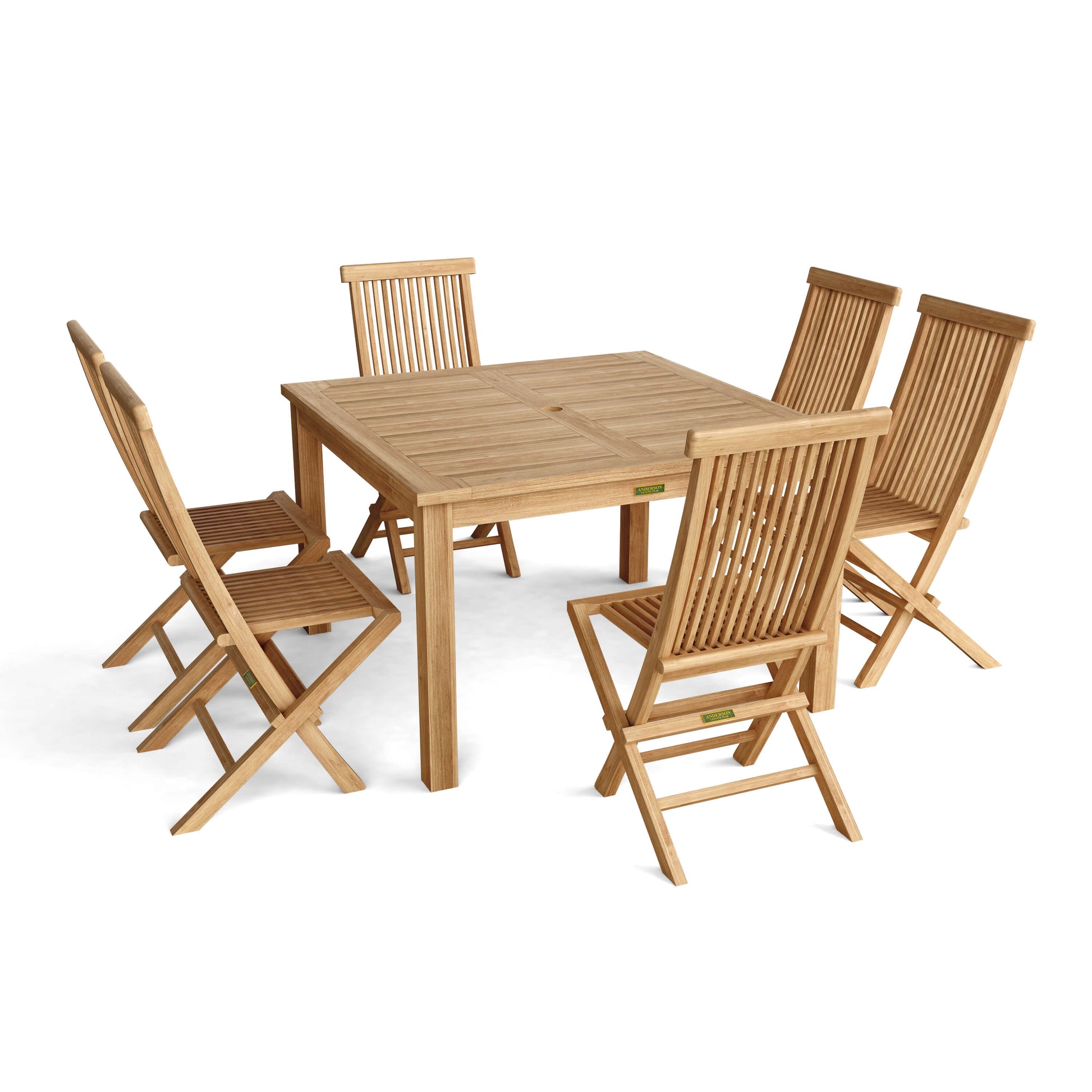 Windsor Classic Chair 7-Pieces Folding Dining Set — View 2