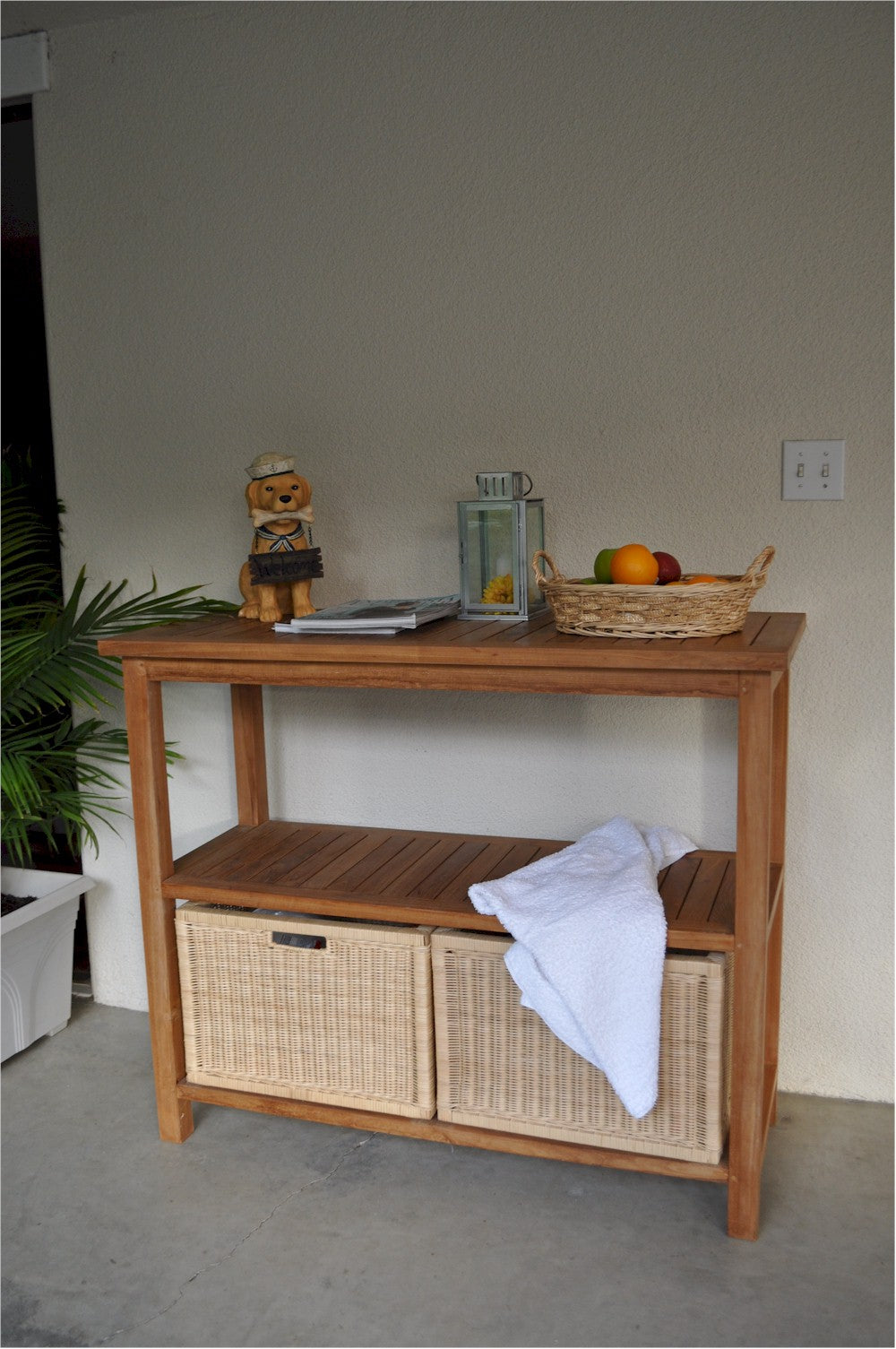 Towel Console w/ 2 Shelves Table — View 7