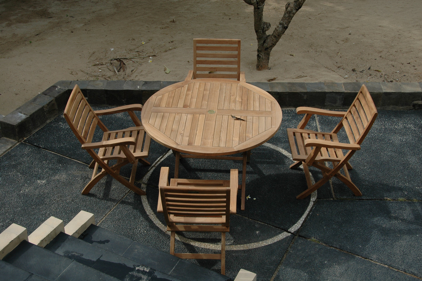 Andrew Bahama 5-Pieces Folding Dining Set — View 5
