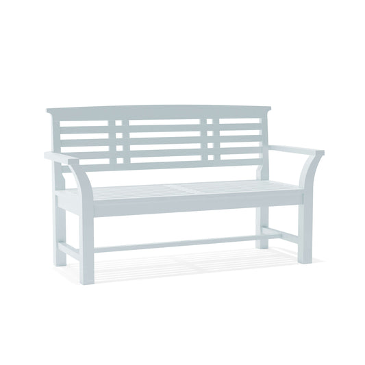 Sakura 2-Seater Teak Bench In White Finish — View 2