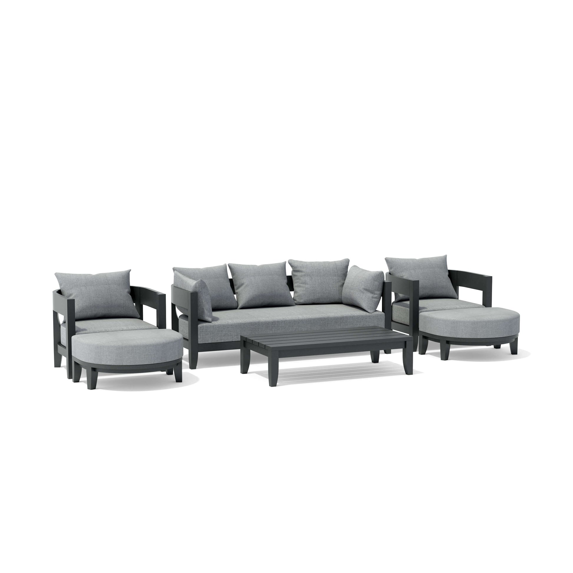 SET-171 6-pc Coronado Aluminum Deep Seating Set — View 3