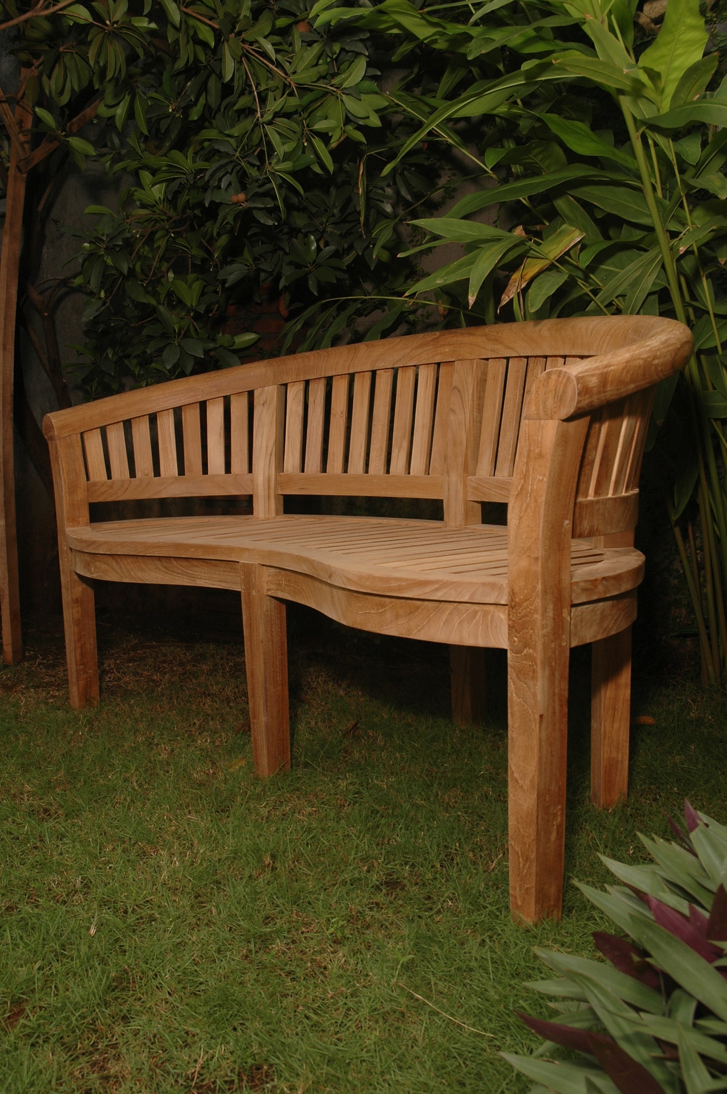 Curve 3 Seater Bench Extra Thick Wood — View 7