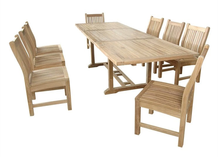 Bahama Sahara 9-Pieces 10' Rectangular Dining Set — View 3