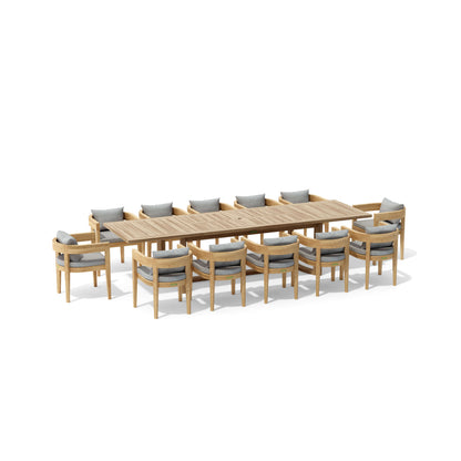 SET-175 13-pc Coronado Extension Dining Table Set — View 2