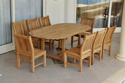 Bahama Sahara 9-Pieces 87" Oval Dining Set — View 3