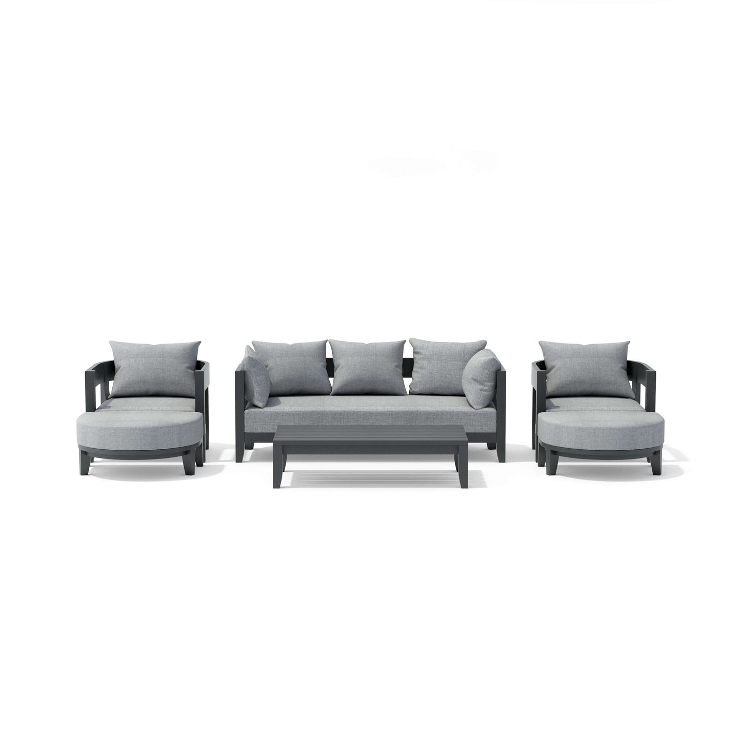 SET-171 6-pc Coronado Aluminum Deep Seating Set — View 2