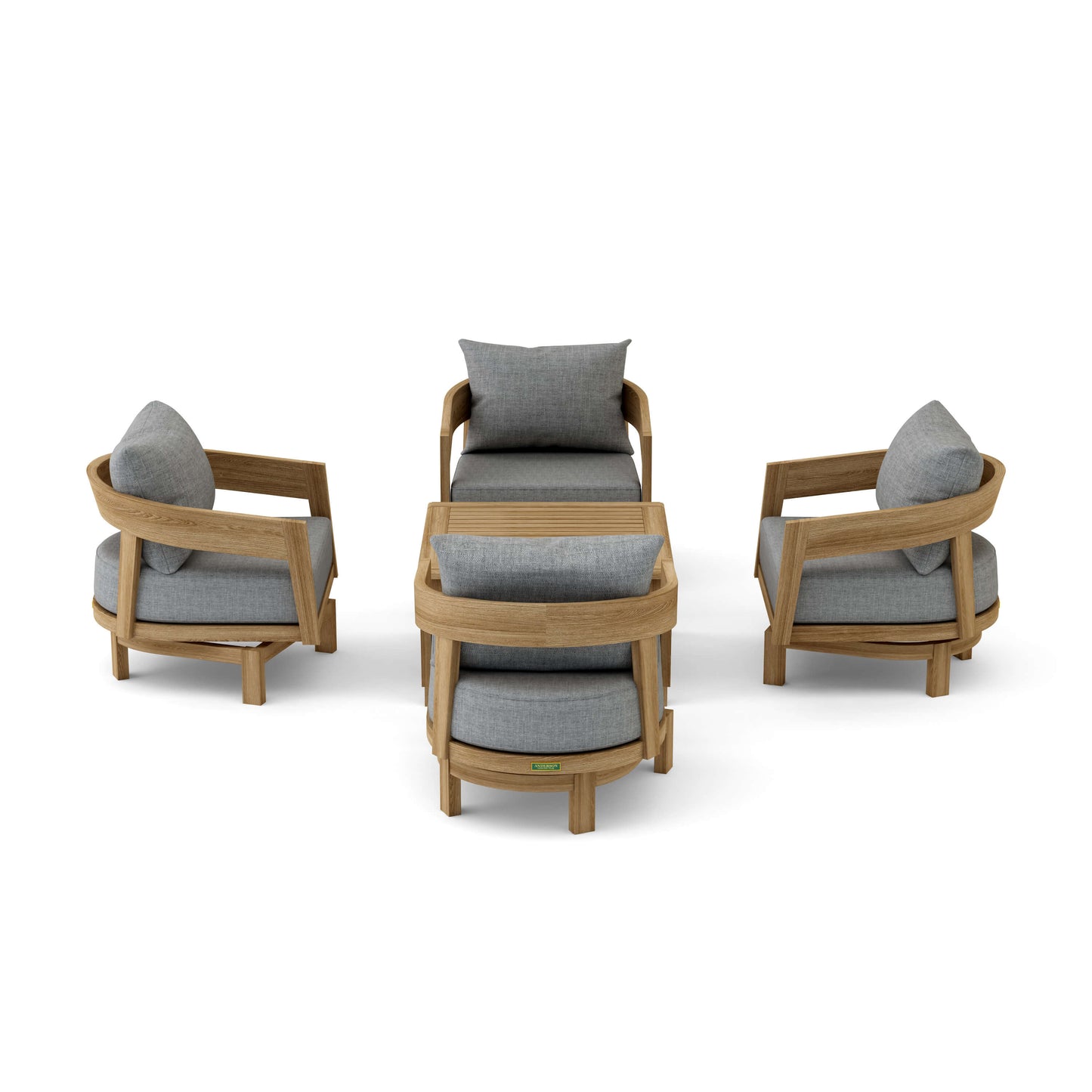 SET-371 Toscana 5-pc Deep Seating Swivel Set — View 3