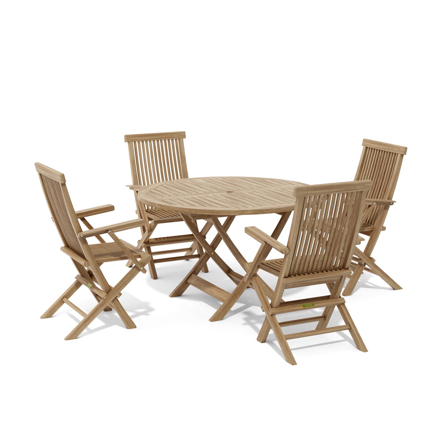 Bahama Classic Folding Armchair 5-Pieces Dining Set — View 2