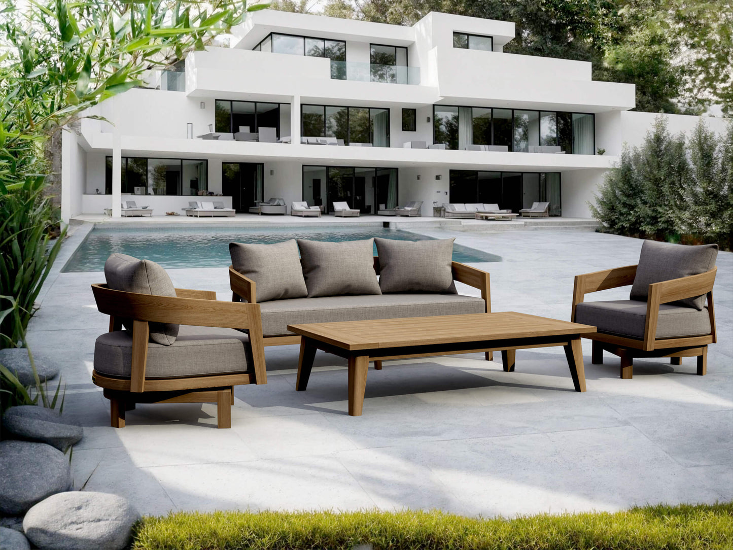SET-370 Toscana 4-pc Deep Seating Swivel Set