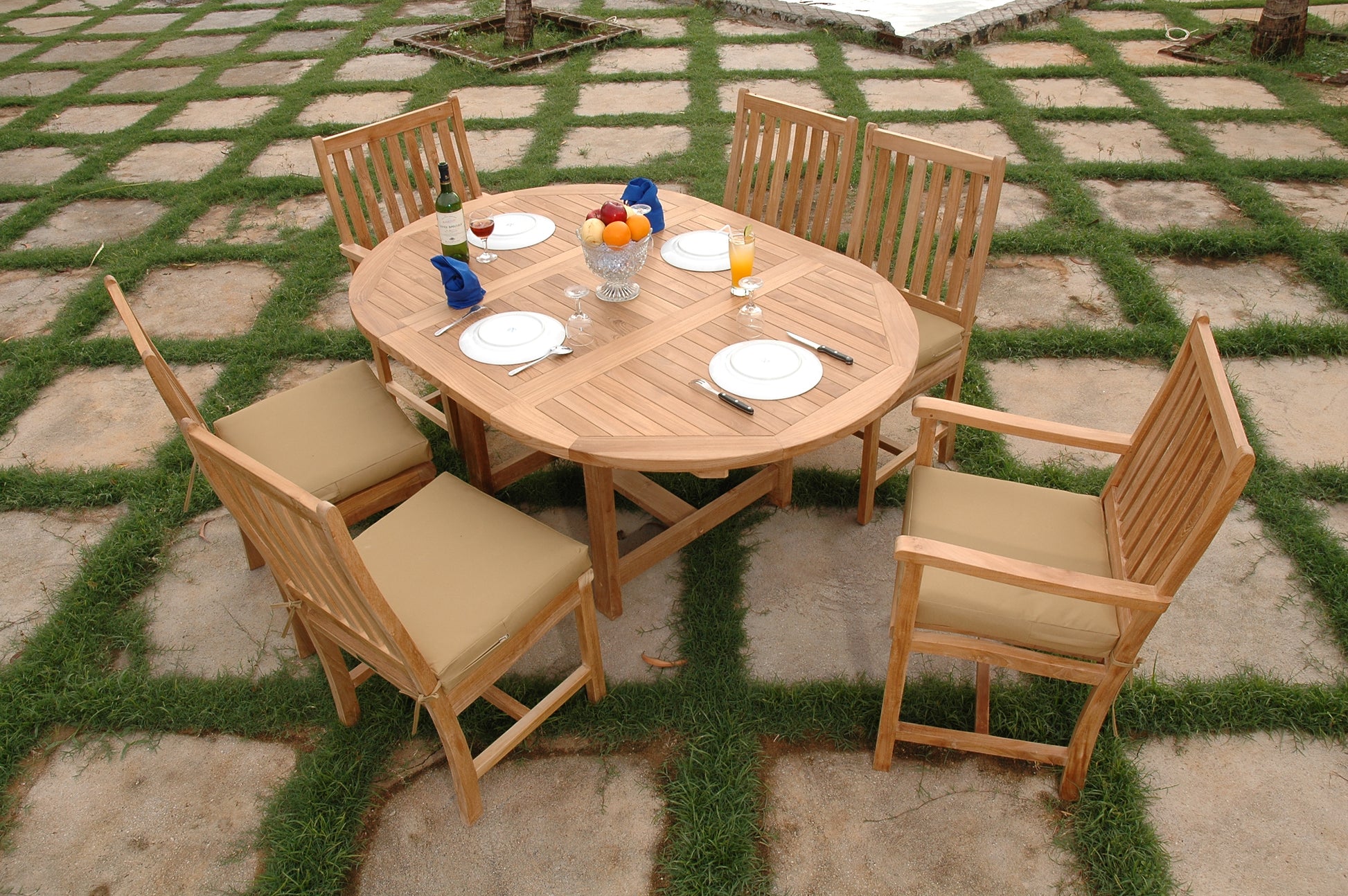 Bahama Wilshire 7-Pieces Extension Dining Set — View 4