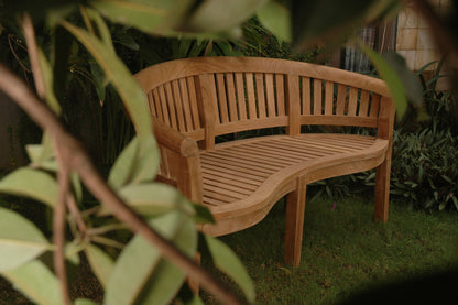 Curve 3 Seater Bench Extra Thick Wood — View 5