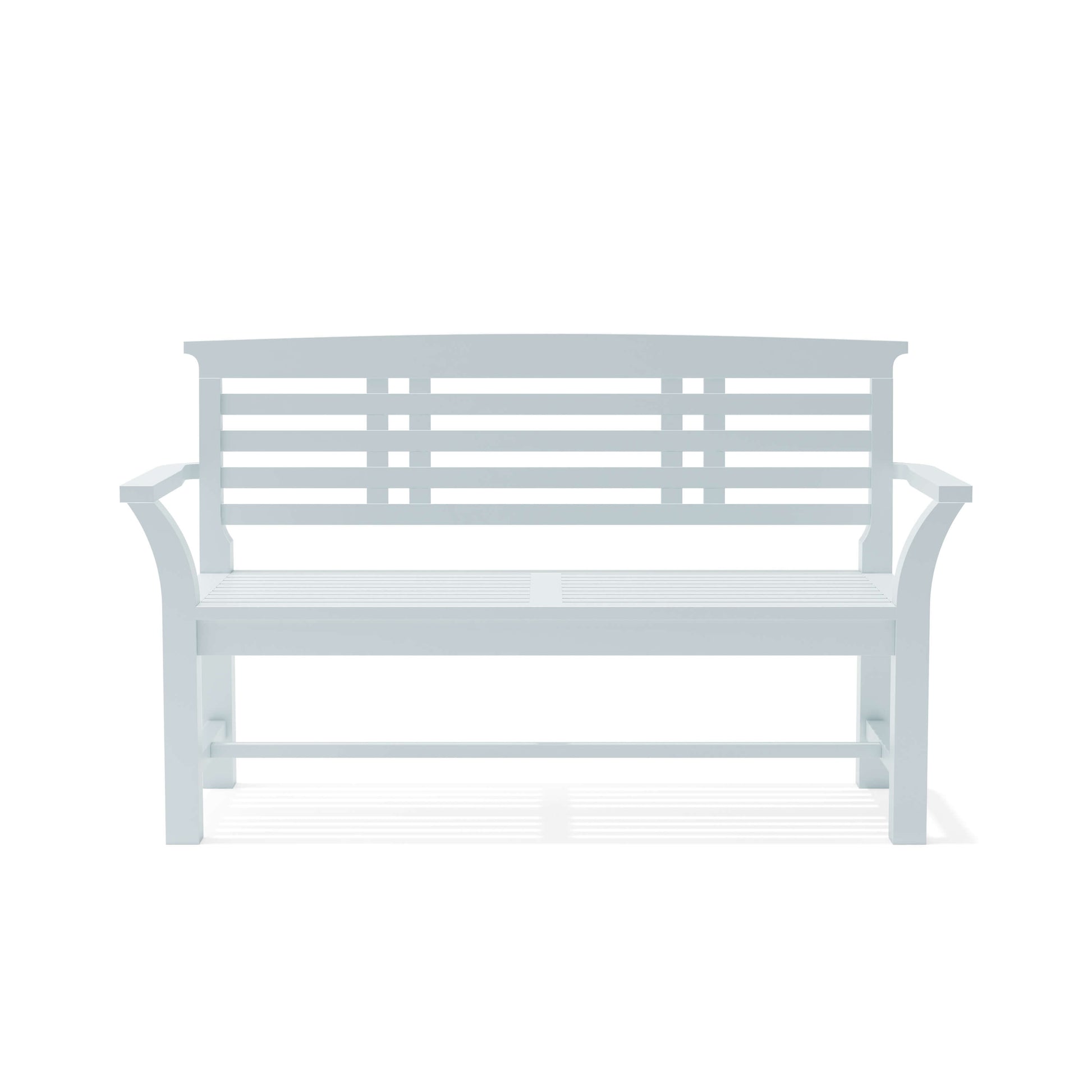 Sakura 2-Seater Teak Bench In White Finish — View 4