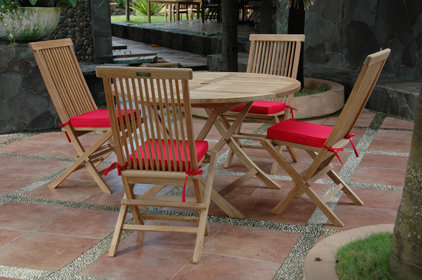 Classic Bahama 5-Pieces Folding Dining Set — View 5