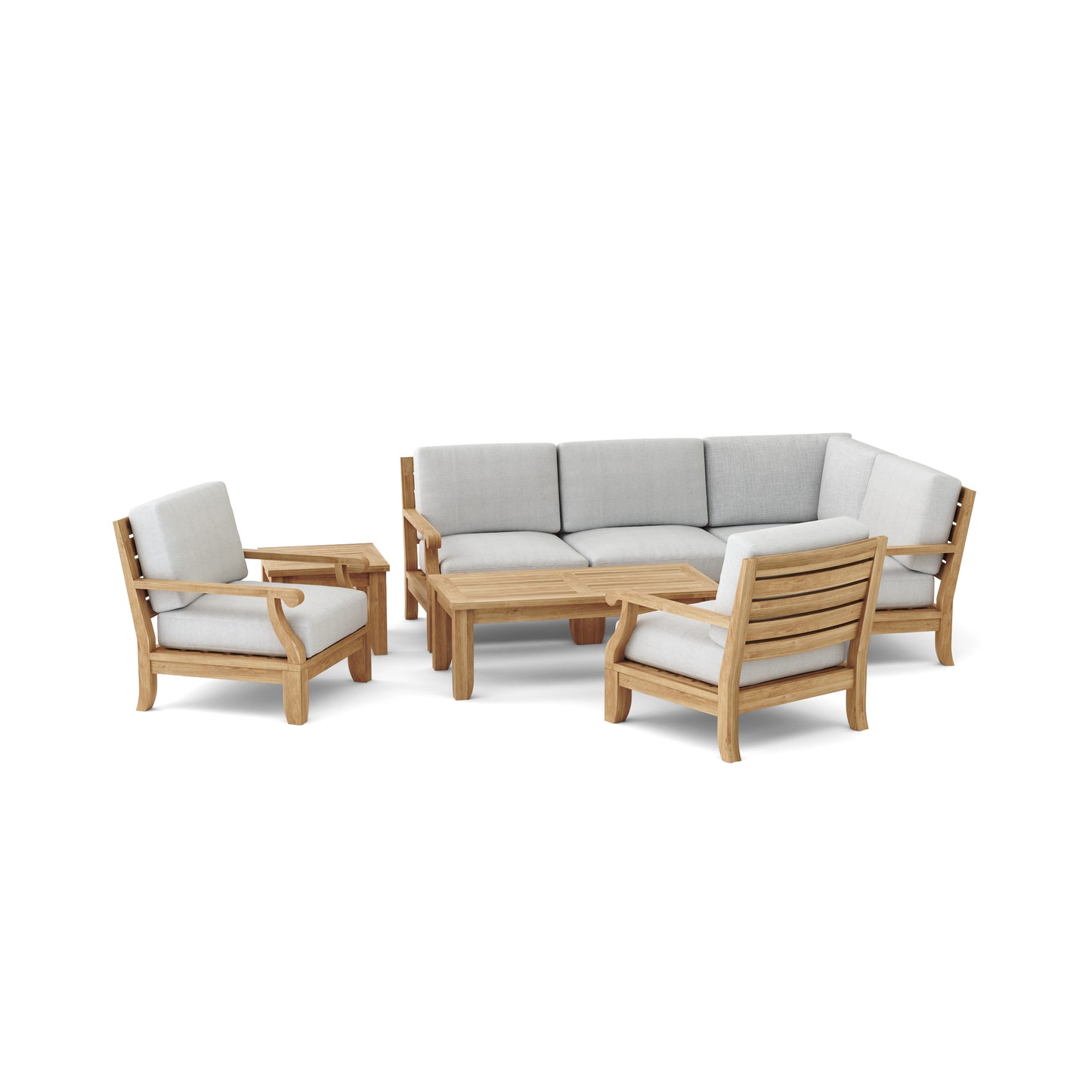 Riviera Luxe 7-Pieces Modular Set With Rectangular Table A — View 2