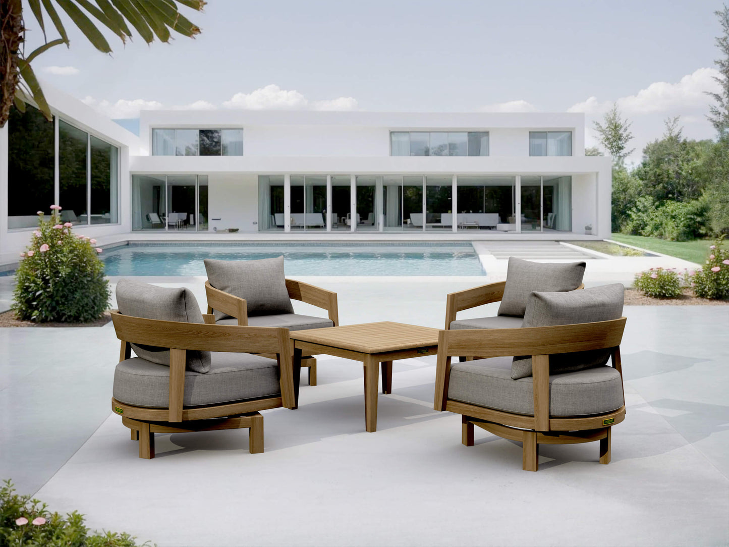 SET-371 Toscana 5-pc Deep Seating Swivel Set