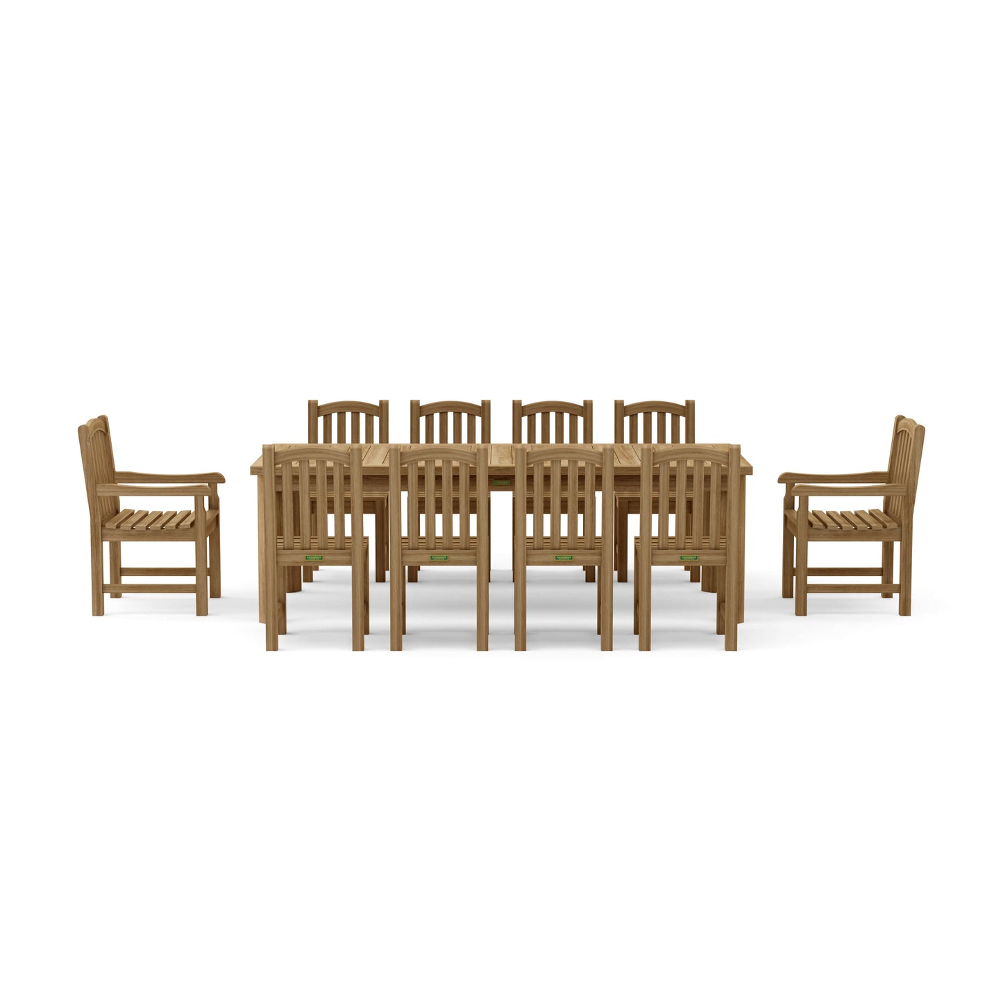 SET-319 11-pc Chelsea Rectangular Dining Table Set — View 3