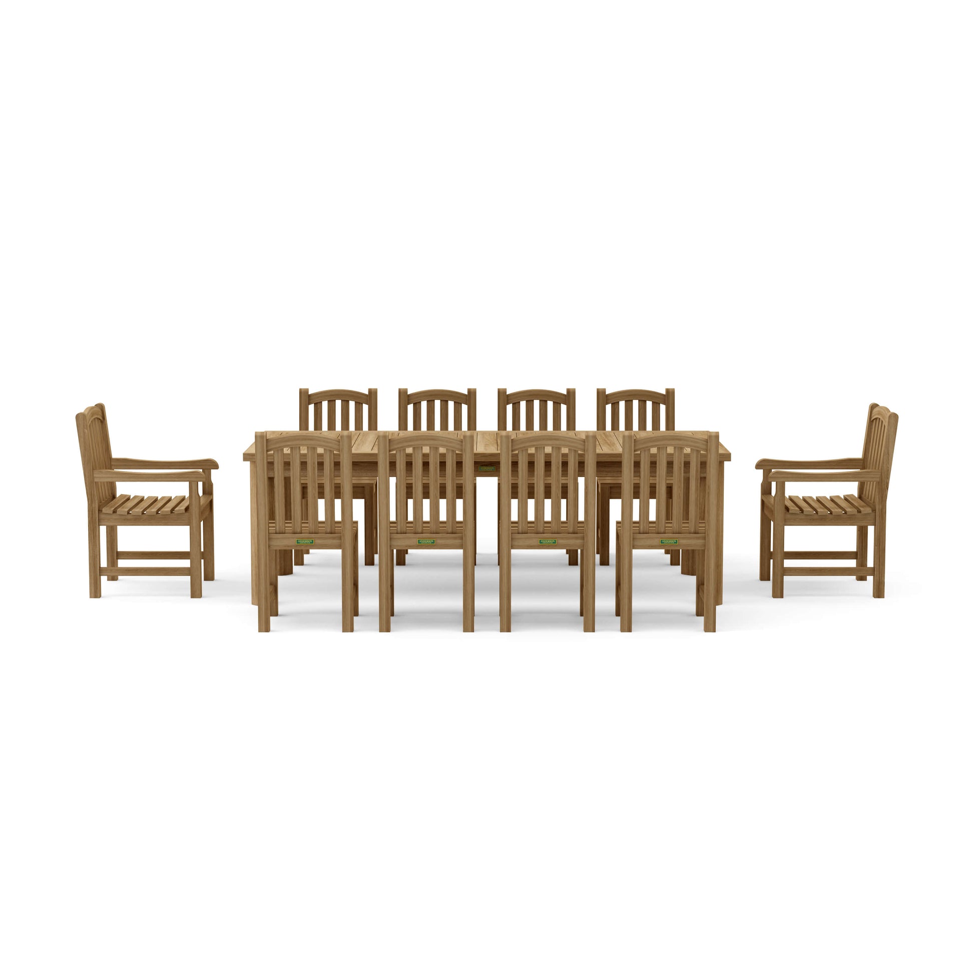 SET-319 11-pc Chelsea Rectangular Dining Table Set — View 3