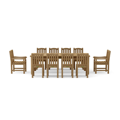 SET-319 11-pc Chelsea Rectangular Dining Table Set — View 3