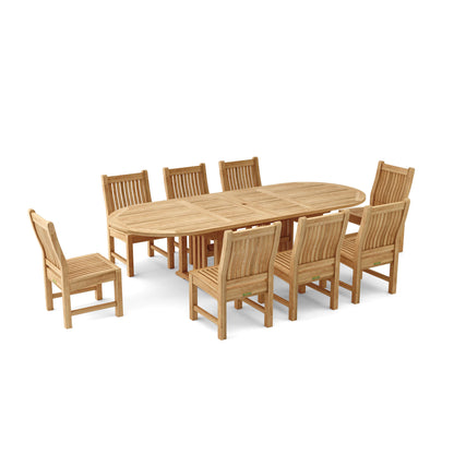Sahara Dining Side Chair 9-Pieces Oval Dining Set — View 2