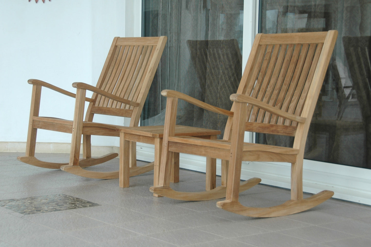 Del-Amo Bahama 3-Pieces Set with Square Side Table — View 2