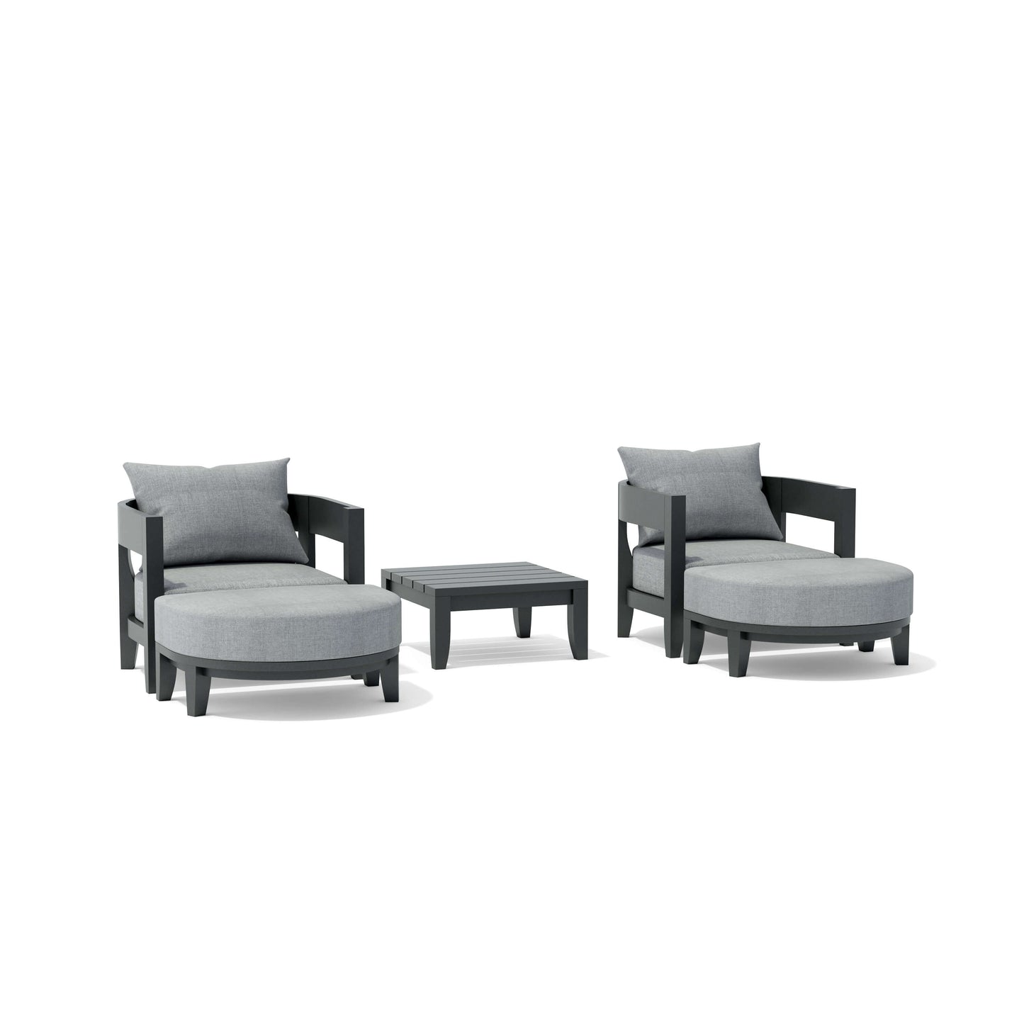 SET-172 5-pc Coronado Aluminum Deep Seating Set — View 3