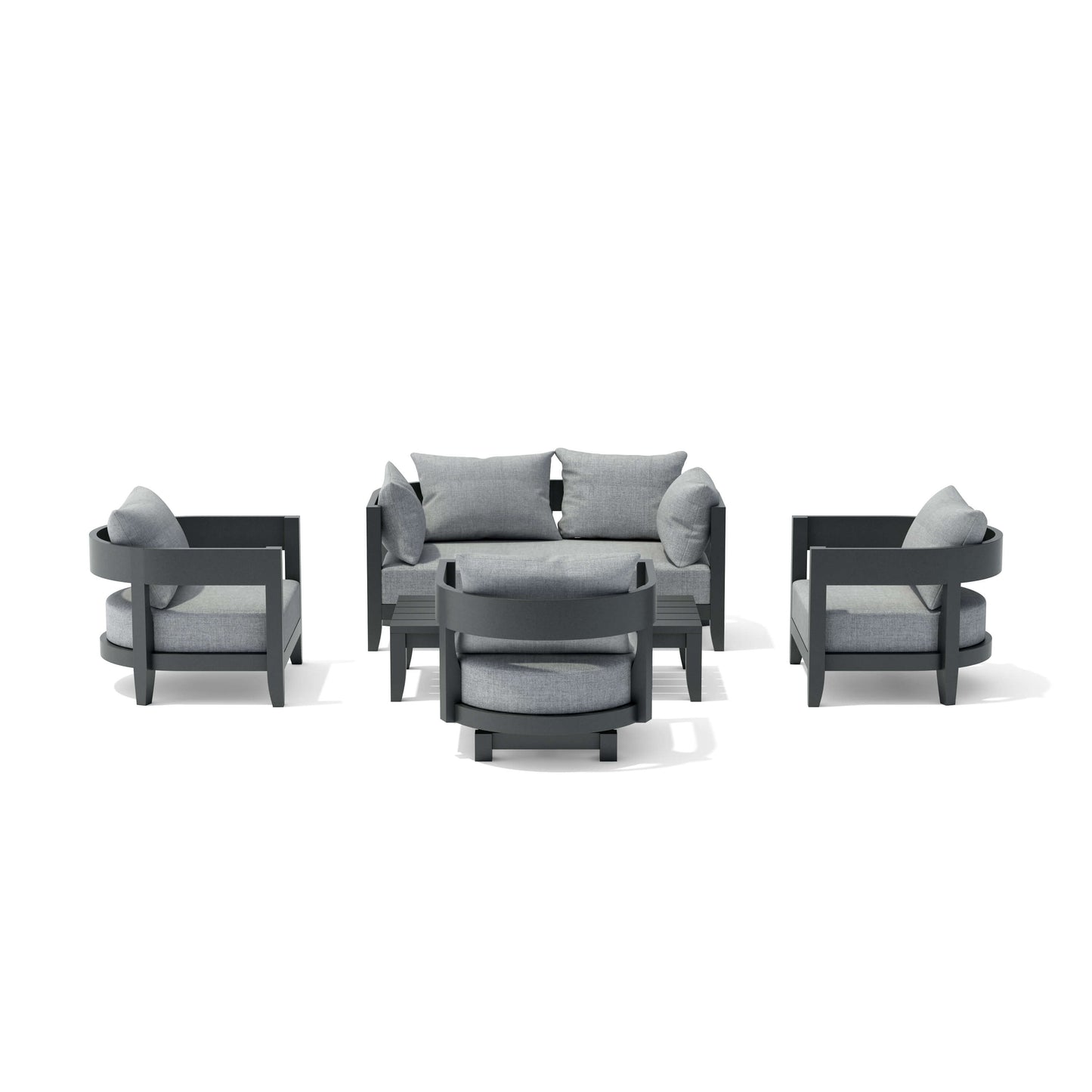 SET-173 5-pc Coronado Aluminum Deep Seating Set — View 3