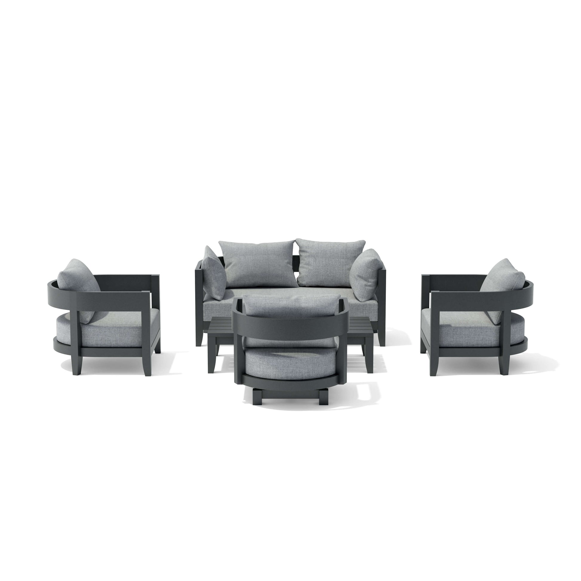 SET-173 5-pc Coronado Aluminum Deep Seating Set — View 3