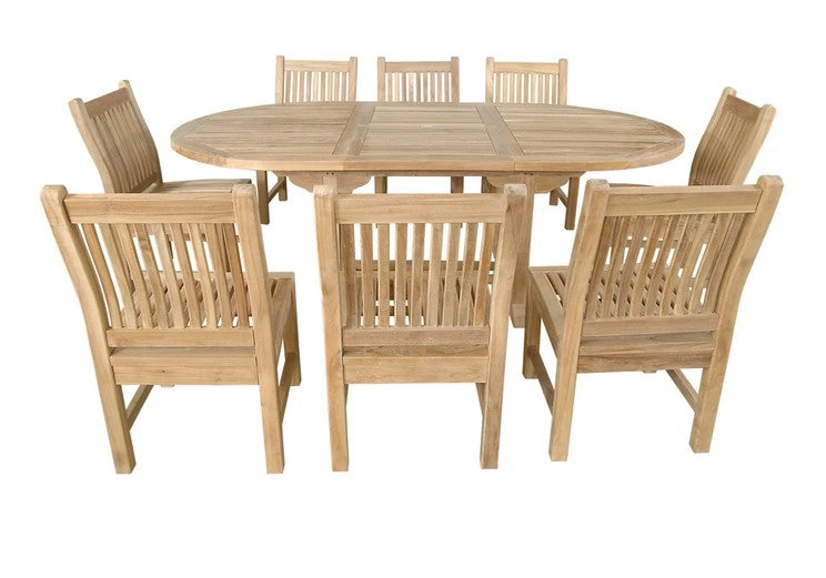 Bahama Sahara 9-Pieces 87" Oval Dining Set — View 5