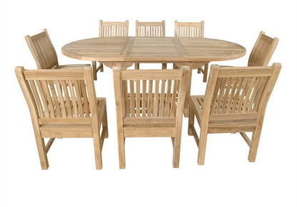 Bahama Sahara 9-Pieces 87" Oval Dining Set — View 5