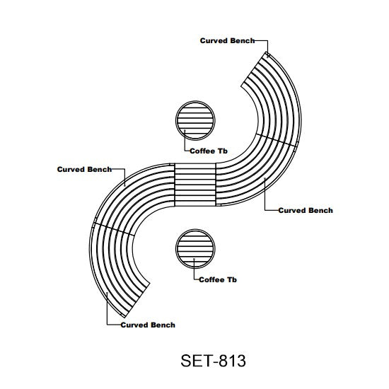SET-813 Circular Modular Deep Seating Set — View 5